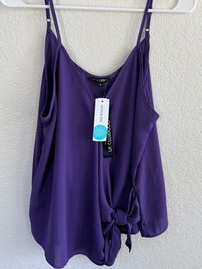Papermoon Purple Tie-Front Camisole